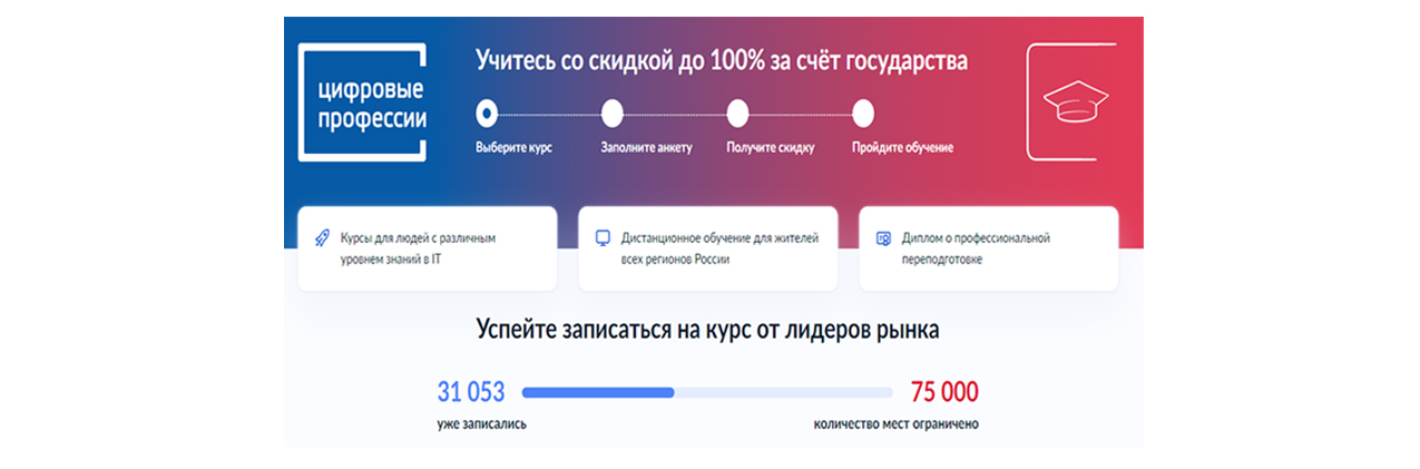 Информация о старте государственной программы дополнительного образования в сфере цифровой экономики
